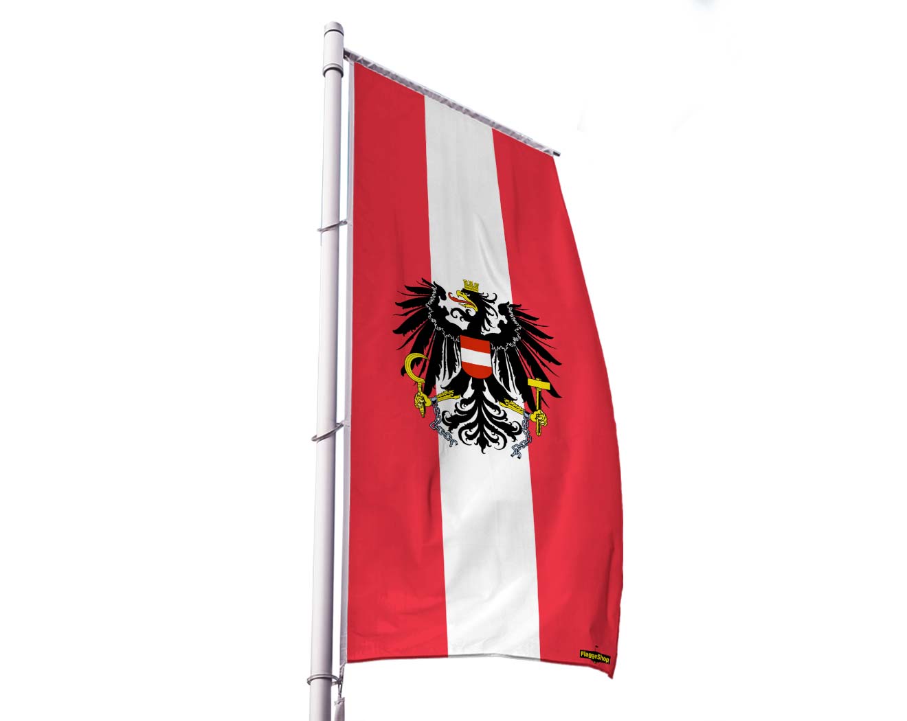 Fahne Österreich Flagge Wien Wappen Hissflagge 90 x 150 cm 