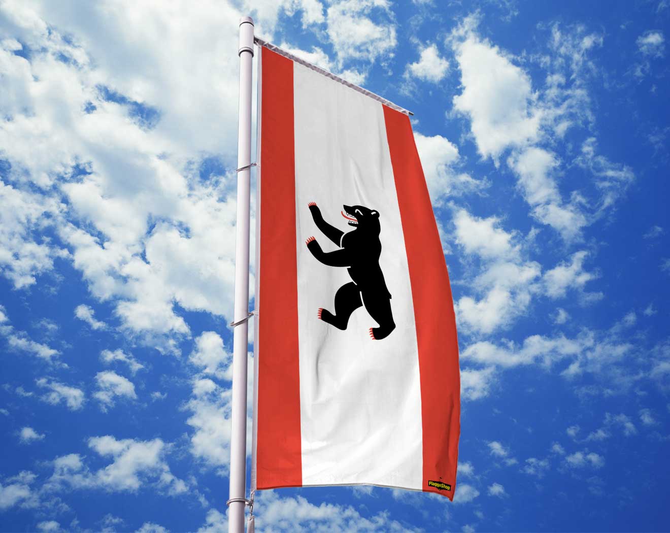 Fahne Flagge Berlin Lichtenberg 40 x 60 cm Bootsflagge Premiumqualität 