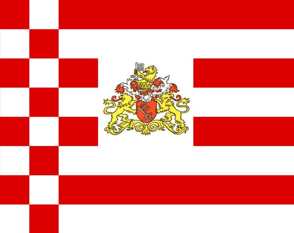 Bremen-Staatsflagge / Fahne mit Wappen