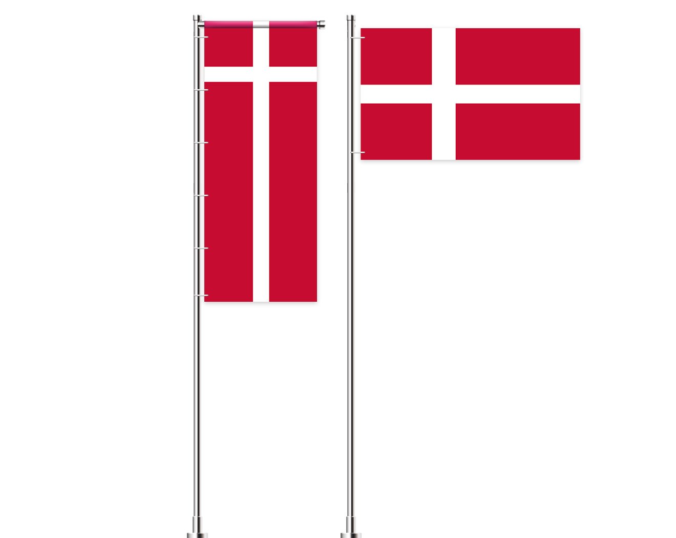 60 x 90 cm Fahne Flagge Dänemark mit Hohlsaum Digitaldruck