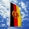 DDR-Flagge / Deutsche Demokratische Republik Fahne mit Wappen