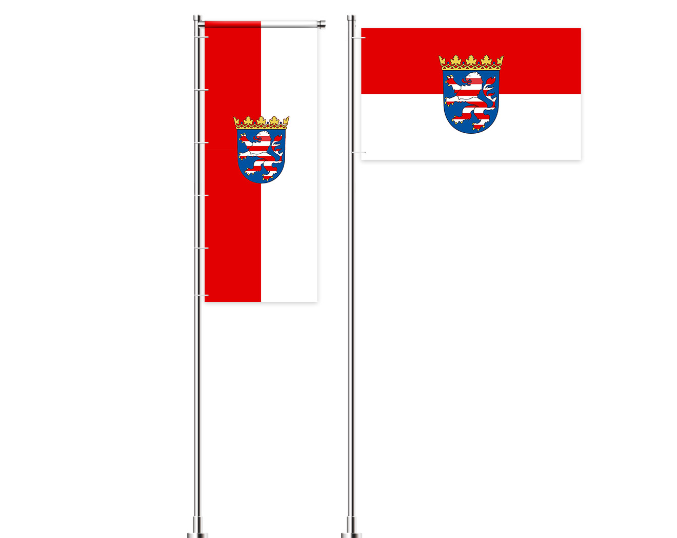 100 x 150 cm Flagge Hessen mit Wappen 110 g/m² ca 