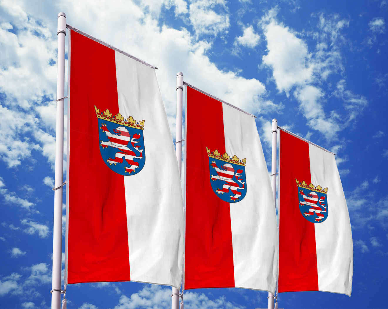 Fahne Hessen Hissflagge 90 x 150 cm mit Ösen Flagge 