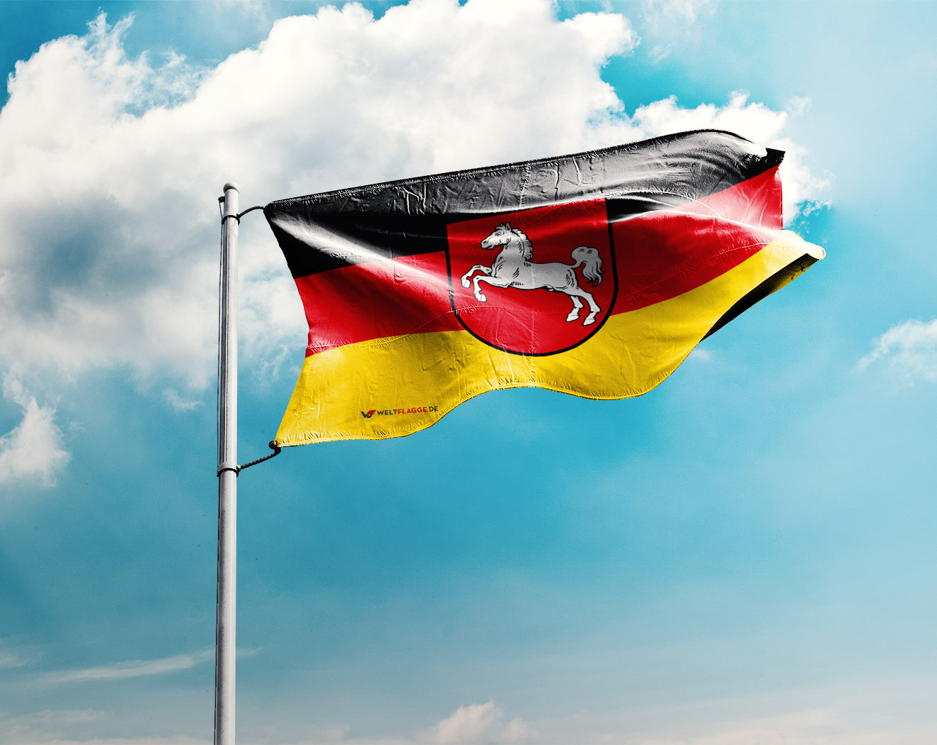 robuster Schiffsflaggenstoff 20x30cm Flagge/Fahne Niedersachsen Versand frei 