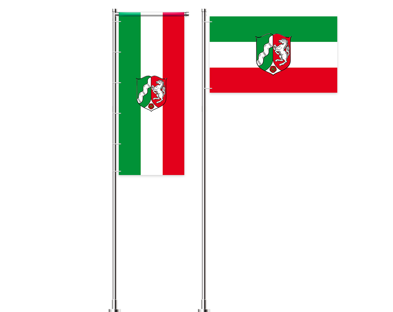 Fahne Flagge Nordrhein-Westfalen 30x45 cm mit Schaft 