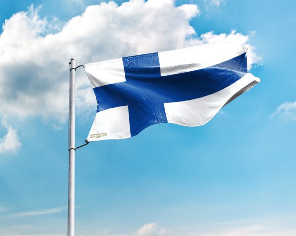Finnland-Flagge / Finnische-Fahne / Finland-Flagge
