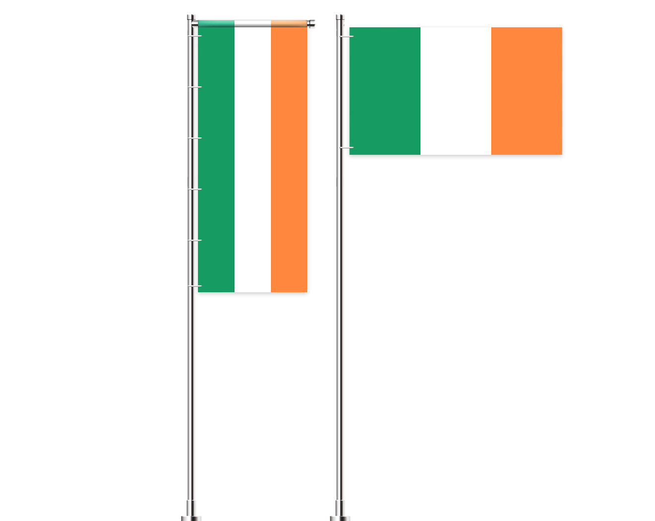 Irland Flagge 250 x 150 cm wetterfest Fahne Ösen Innen & Außen große Hissflagge 
