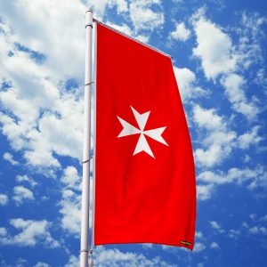 Malta-Flagge / Malteser-Fahne / Malteserkreuz-Flagge / Johanniter-Kreuz-Fahne