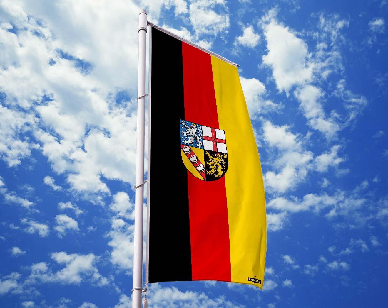 Fahne Flagge Saarland 20 x 30 cm Bootsflagge Premiumqualität 