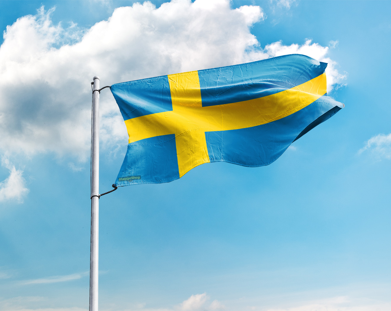 Versand® Schweden Fahne Flagge Gr 0,90x0,60m mit Ösen FRIP