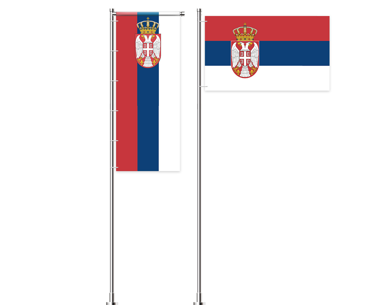 Fahne Flagge Serbien 20 x 30 cm Bootsflagge Premiumqualität