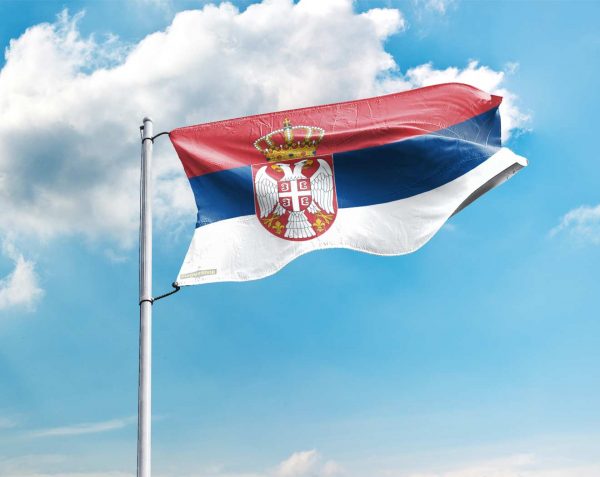 Serbien-Flagge / Serbische-Fahne / Serbia-Flagge