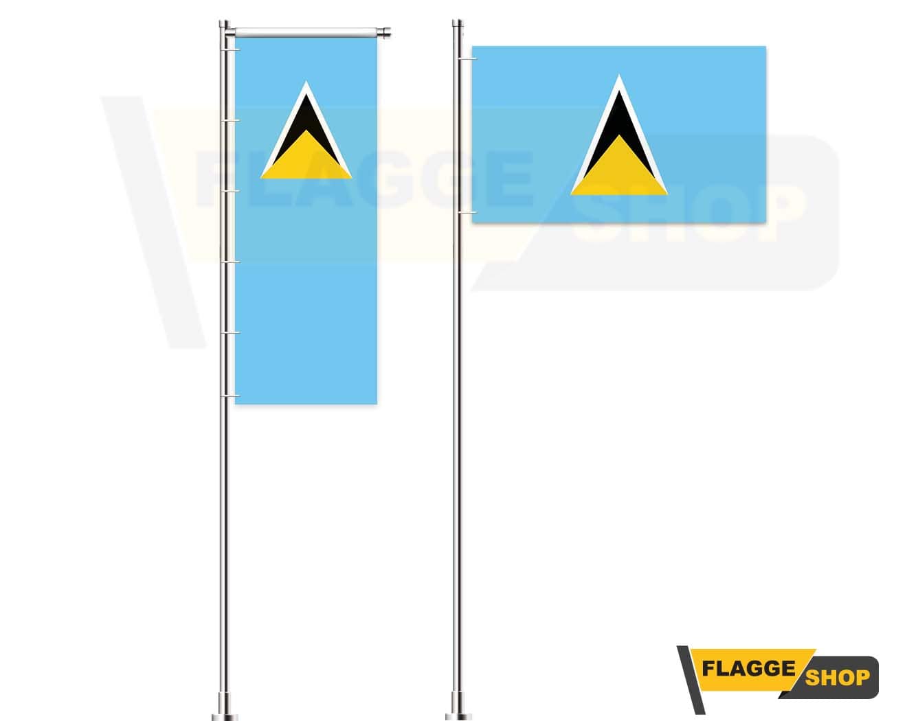 Saint Lucia-Flagge online günstig kaufen - Premium Qualität