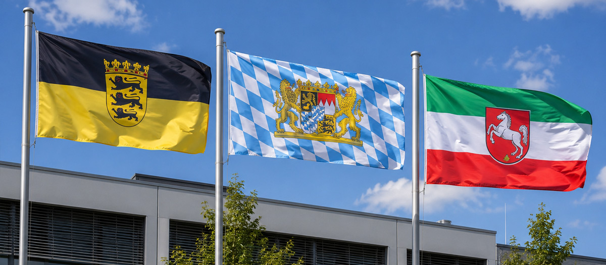 Deutschland- und Bundesländerflaggen